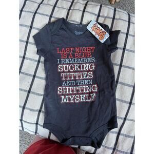 NWT Spencers Baby Onesie size 18M. $15 retail. Dirty marks on the neck that will